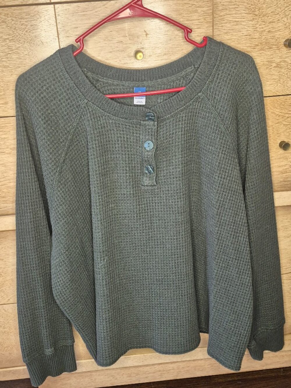 waffle knit top